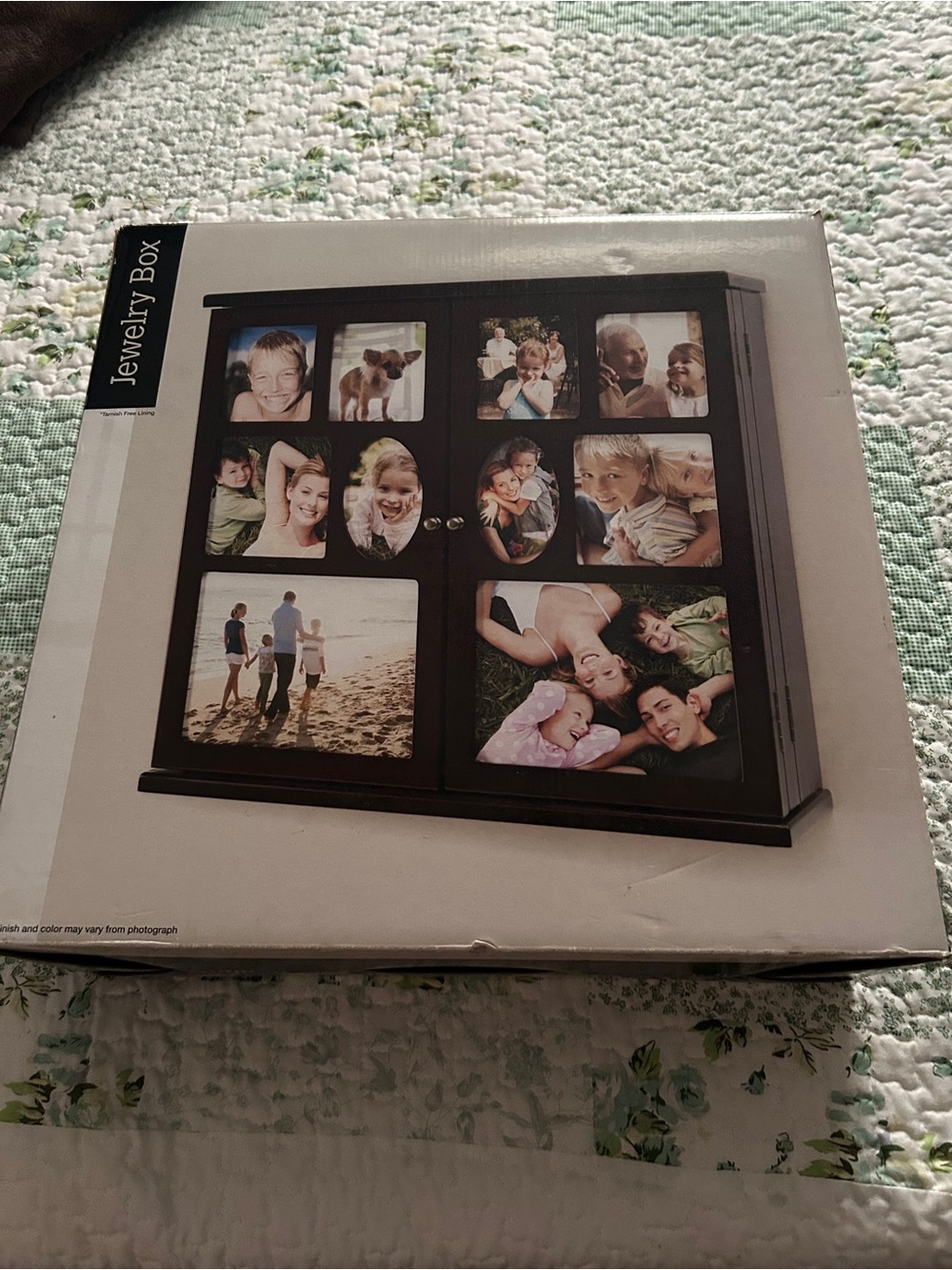 Brand New Photo Display Wall Jewelry Box – Antique Walnut